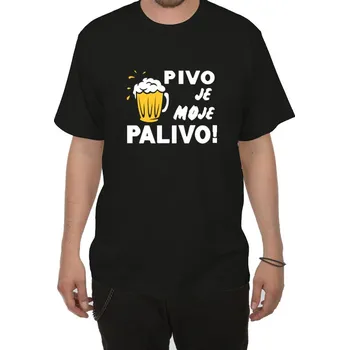 Pánské tričko Tričko - Pivo je moje palivo - černé - L