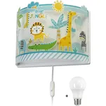 Dalber 76118 MY LITTLE JUNGLE - Dětské nástěnné svítidlo s kabelem do zásuvky + Dárek LED žárovka (Dětské nástěnné svítidlo s motivem zvířátek)