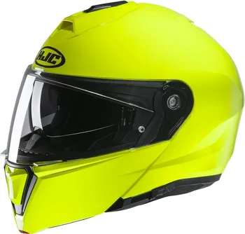 Helma na motorku HJC i90 Fluorescent Green