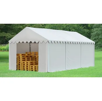 Zahradní stan Skladový stan 4x6m bílá EKONOMY