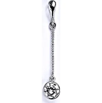 Šperk Přívěšek stříbrný se syntetickým čirým zirkonem, P 1051/tyč/22