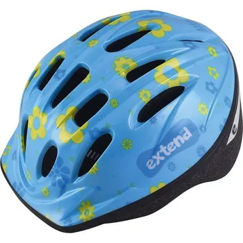 Cyklistická přilba Extend Přilba LILLY květinková modrá XS/S (47-51 cm)