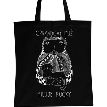 Nákupní taška unisex s potiskem Taška s bílým potiskem