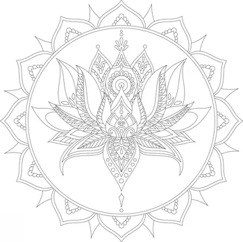 Radost v písku Šablona na pískování lotosový květ v mandale (60) Varianta: 300 x 300 mm