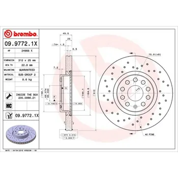 Brzdový kotouč Brembo Xtra Line 09.9772.1X