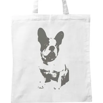 Nákupní taška BIO plátěná taška s potiskem Francouzský buldoček na nákupy