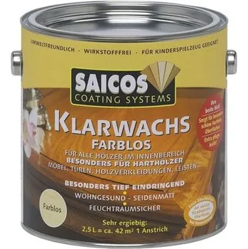 Olej na dřevo Saicos čirý vosk BEZBARVÁ 2,5L 3002 + dárek k objednávce nad 1000Kč