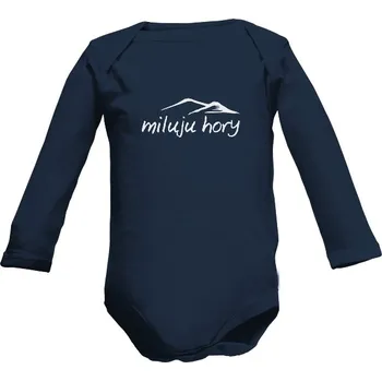 Kojenecký body Dětské body Long s potiskem Miluju hory mini-logo batole dětské