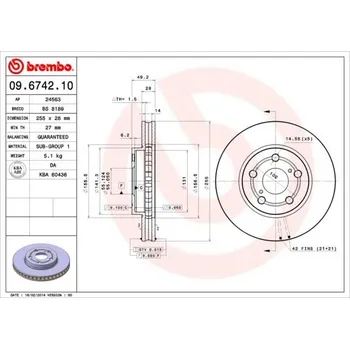 Brzdový kotouč Brembo 09.6742.10