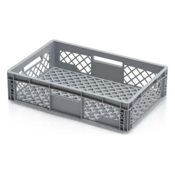 Zahradní úložný box Euro přepravka děrovaná 15 x 60 x 40 cm