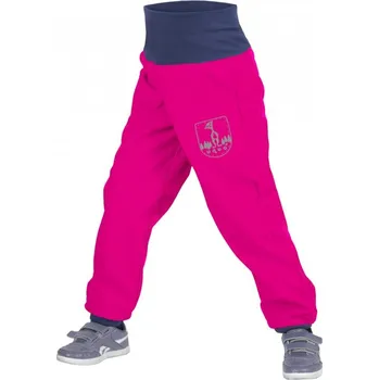 Unuo batolecí softshellové kalhoty s fleecem fuchsiové + reflexní obrázek Evžen Velikost: 86/92