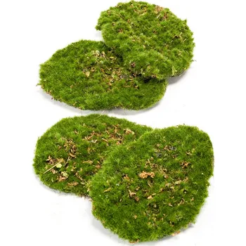 umělá květina Dekorační umělý mech bochánky 15x11cm, sada 4ks (Umělý mech)