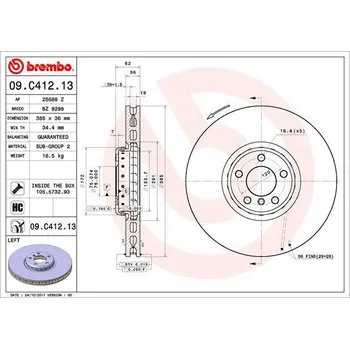 Brzdový kotouč Brembo 09.C412.13