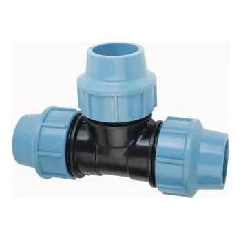 Vodovodní potrubí PE T-kus 16 x 16 x 16 mm Svěrná spojka - Polyetylen UNI1005016000