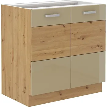 Kuchyňská skříňka Spodní skříňka ARTTISAN CAPPUCINO 80 D 2F BB