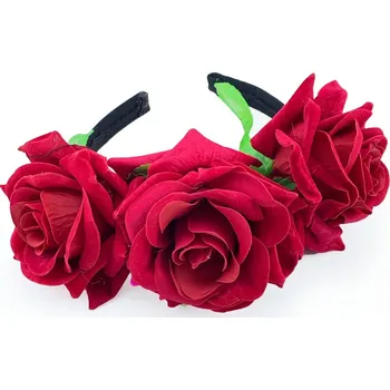 Smiffys Čelenka červené růže