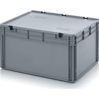 Zahradní úložný box Euro přepravka s víkem, plný úchyt 172l 42 x 60 x 80 cm