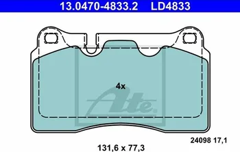 Brzdová destička ATE 13.0470-4833.2