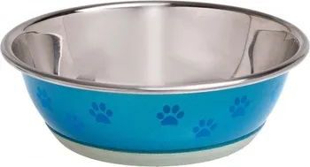Miska pro psa Karlie Dog Selecta modrá s tlapkami 13 cm/350 ml