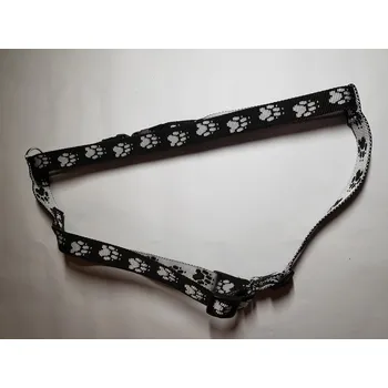 Postroj pro psa Palkar klasický postroj pro psy 52 cm - 90 cm vel. 4 černo-bílá s tlapkami (Palkar klasický postroj pro psy 52 cm - 90 cm vel. 4 černo-bílá s tlapkami)