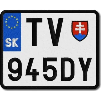 Nášivka Pelisport SPZ moto Slovensko 8 x 6,5 cm