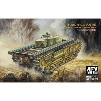 Plastikový model AFV Club 1/35 Churchill AVRE with Snake Launcher