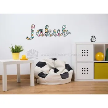 Samolepící dekorace Samolepky na zeď - Barevné jméno