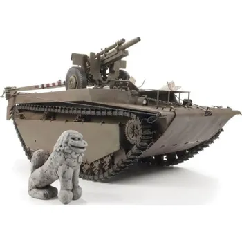 Plastikový model AFV Club 1/35 LVT 4 Buffalo Carrying M2A1 105mm Howitzer
