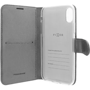 Pouzdro na mobilní telefon Fixed Fit Shine pro Samsung Galaxy A50 antracitové