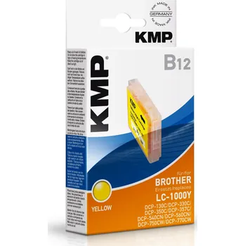 KMP B12 - Brother LC-1000Y - žlutá inkoustová náplň KMP