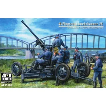 Plastikový model AFV Club 1/35 Flugzeugabwehrkanone 28 German FlaK 28 4cm Anti-Aircraft Gun