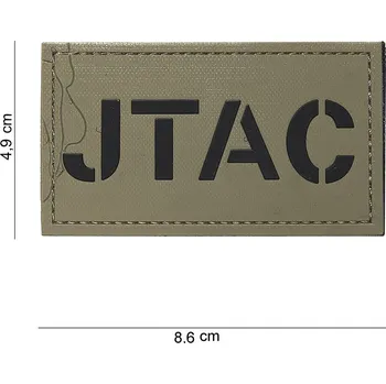 Nášivka Gumová nášivka 101 Inc nápis JTAC - coyote