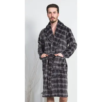 Pánský župan Pánský župan se šálovým límcem Adam - vestis tmavě šedá M