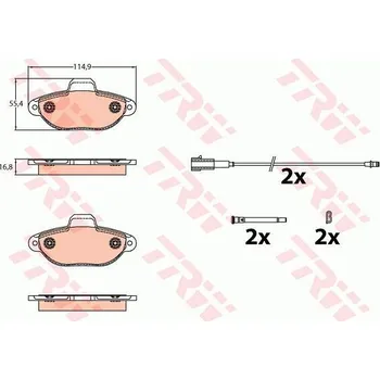 Brzdová destička TRW GDB2141