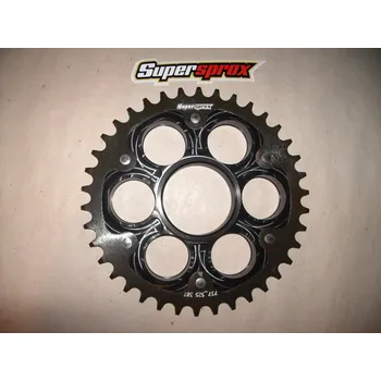 Řetězová sada pro motocykl Rozeta SUPERSPROX STEALTH pro DUCATI 1098, 1198, Streetfighter (všechny modely) Barva: černá, Počet zubů: 38