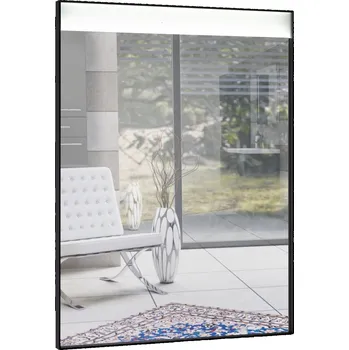Zrcadlo Pineto - zrcadlo 60x70 s LED osvětlením, hliníkový rám černý PI ZS 60 B