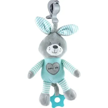 Hračka na kočárek Baby Mix Králík s klipem 25 cm