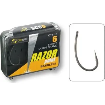 CS HOOK SHORT CURVE SHANK BARBLESS 8