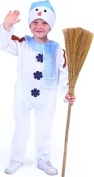 Karnevalový kostým Rappa Kostým Sněhulák s čepicí a modrou šálou