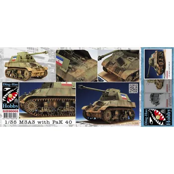 Plastikový model AFV Club 1/35 M3A3 with PaK 40