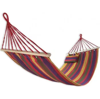 Houpací síť Houpací síť s výztuhou a polštářkem, Duha II., 200x80 cm