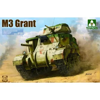 Plastikový model Takom 1/35 British Medium Tank M3 Grant