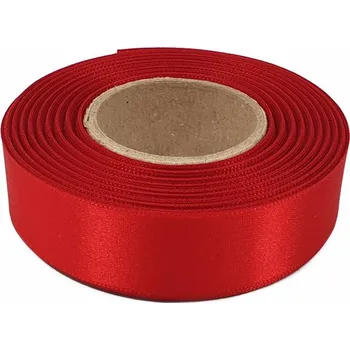 Stuha Stuha atlasová červená, šíře 24mm
