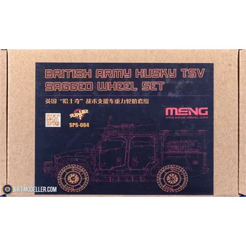 Plastikový model Meng 1/35 British Army Husky TSV Sagged Wheel Set