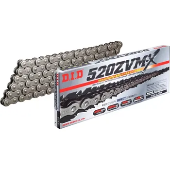 Řetězová sada pro motocykl D.I.D 520 ZVM-X Black 108 čl.