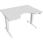 Elektricky výškově stavitelný stůl Hobis Motion Ergo - 3 segmentový, standardní ovladač Šířka: 120 cm, Barva desky: bílá, Barva kovu: bílá RAL 9016 Šířka 120-180 cm / 27 barevných variant