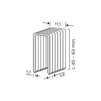 Sponkovačka KM REICH Spona typ Q 63mm, 2500ks, KMR 10005216