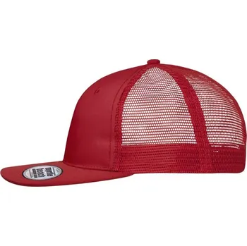 Kšiltovka Daiber - čepice Kšiltovka 6 Panel Mesh Flat Peak MB6240 Barva: Červená