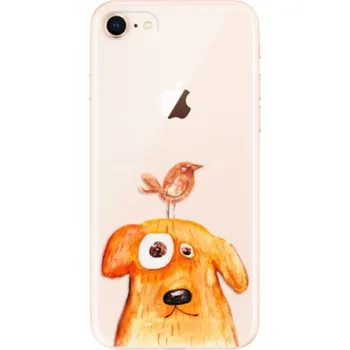 Pouzdro na mobilní telefon Silikonové pouzdro iSaprio - Apple iPhone 8 - Dog And Bird (Odolný silikonový kryt, obal, pouzdro iSaprio - Apple iPhone 8 - Dog And Bird - skvělá ochrana a pružnost, stylový UV potisk, lehkost, tiskne se v České republice)