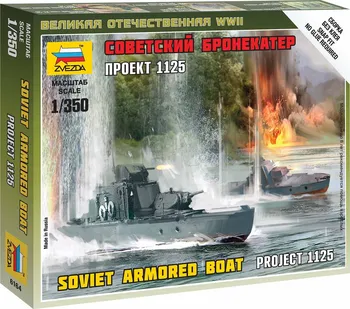 Plastikový model Zvezda Wargames WWII Soviet Armored Boat 1:350